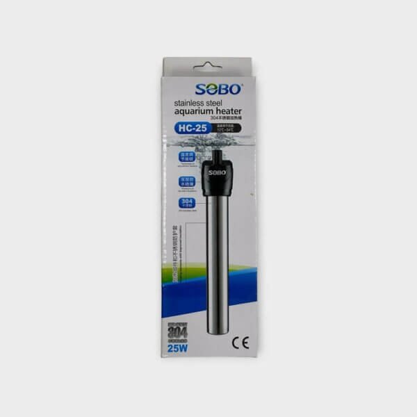 SOBO 25w Stainless Steel 304 Aquarium Fresh Water Heater HC 25