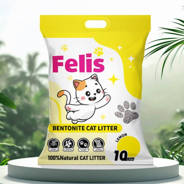 Lemon Cat Litter 10L 8kg Felis bentonite cat litter