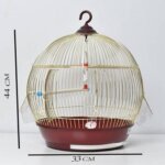 Birds Cage Round Golden 34X42CM