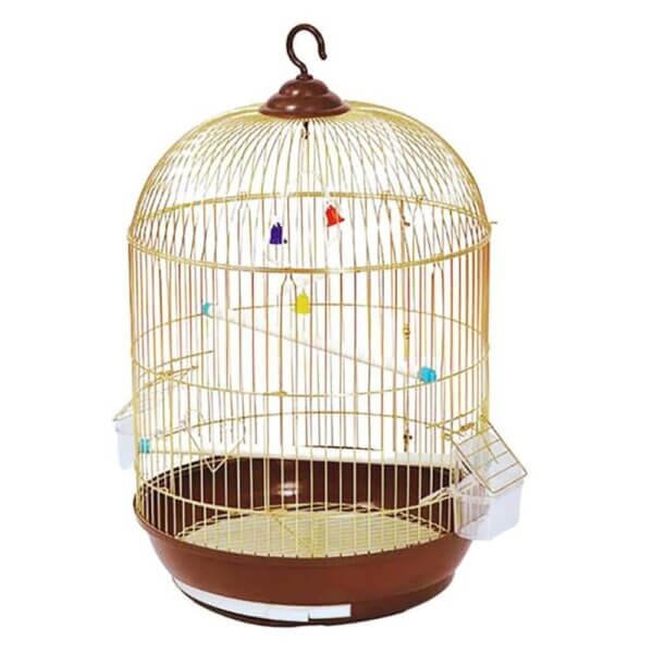Birds Cage Round Golden 34X52CM
