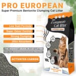 PRO EUROPEAN CARBON SUPER PREMIUM SODIUM BENTONITE CAT LITTER 10L