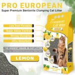 PRO EUROPEAN LEMON SUPER PREMIUM SODIUM BENTONITE CAT LITTER 10L