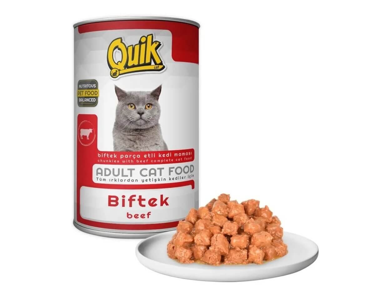 Quik Premium Beef Canned Food for Cats – 415g - Image 1