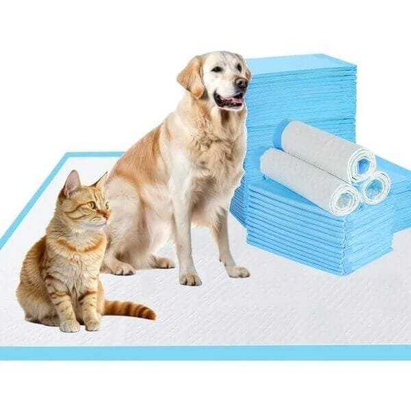 Training Pads for Cats & Dogs – 50pcs (M Size: 60x45cm)