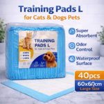 Training Pads L for Cats & Dogs Pets – 40pcs (60x60cm)