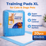 Training Pads XL for Cats & Dogs Pets – 20pcs (60x90cm)