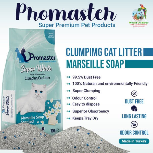 Promaster Marseille Soap Super White Clumping Cat Litter (10L)