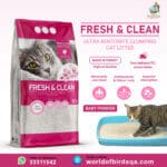 Fresh & Clean Ultra Bentonite Clumping Cat Litter – Baby Powder, 10L | Premium Cat Litter from Turkey