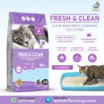 Fresh & Clean Ultra Bentonite Clumping Cat Litter – Lavender, 10L | Premium Cat Litter from Turkey