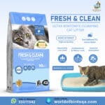 Fresh & Clean Ultra Bentonite Clumping Cat Litter – Marseille Soap, 10L | Premium Cat Litter from Turkey
