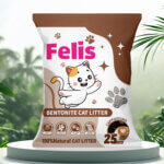 Cappuccino Bentonite Cat Litter – 25L (20kg) Felis Ultra Clumping | Strong Odour Control & Long-Lasting Coffee Aroma