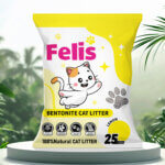 Lemon Bentonite Cat Litter – 25L (20kg) Felis Ultra Clumping | Fresh Citrus Odour Control