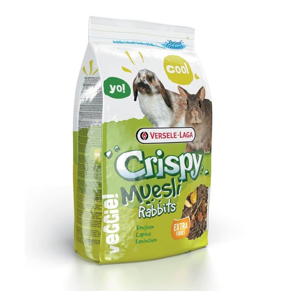 VL-CMR-1KG Versele-Laga Crispy Muesli Rabbits – Extra Fibres, 1kg | Complete High-Fiber Food for Pet Rabbits - Image 1