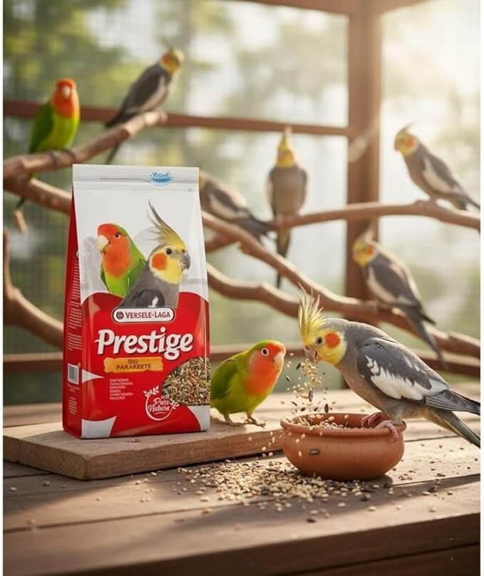 VL-PBP-1KG Versele-Laga Prestige Big Parakeets – 1kg | Premium Seed Mix for Large Parakeets & Conures - Image 1