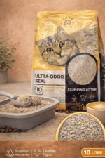 Volk Pets Ultra Odor Seal Coffee Latte Cat Litter 10L – Strong Clumping, Low Dust | Made in China