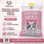 Volk Pets Ultra Odor Seal Sweet Scent Cat Litter 20L – Strong Clumping, Low Dust
