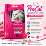 ProCat Rose Scented Clumping Cat Litter 10L – Low Dust, Strong Clumping | Made in Jordan