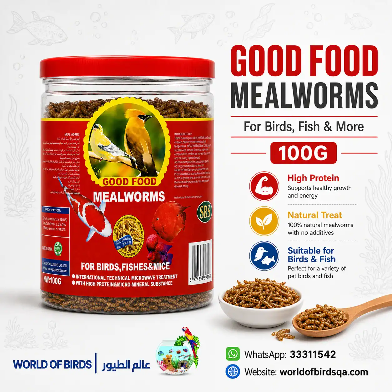 Bird Treats Qatar: Seed vs Dried Mealworms
