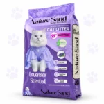 Nature Sand Lavender Cat Litter 20L – Super White Bentonite, 99.9% Dust Free | Made in Turkey