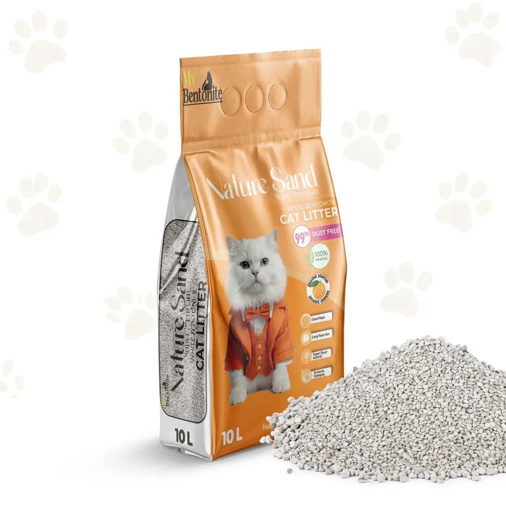 Nature Sand Orange 10L_result Nature Sand Orange Scented Cat Litter 10L – Super White Bentonite, 99% Dust Free | Made in Turkey - Image 1