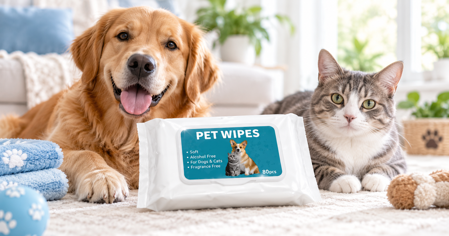 Pet Wipes for Dogs and Cats: Safe Use Guide
