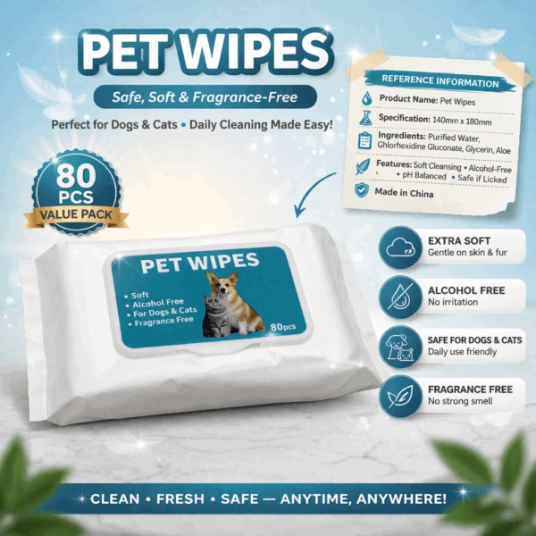 Pet wipes for dogs and cats help with quick everyday cleaning. Learn when to use them, which areas to wipe, and how to use them safely.