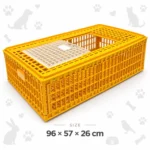 Poultry Transport Crate 96 × 57 × 26cm – Ventilated Plastic Bird & Poultry Carrying Cage